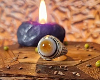 Khodamic Jinn Ring of Wealth, Money Attraction, Protection, Love  & Good Luck, Extremely Powerful Arabic Magical Amulet