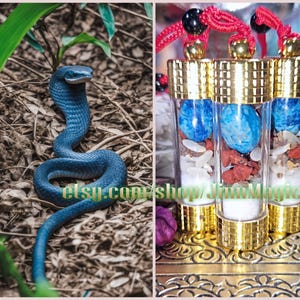 Exclusive Blue King Cobra Pearl &quot;Nagamani&quot; Takrut, Ultimate Protection, Magnetic Radiance, Spiritual Elevation, Wealth & Money Attraction