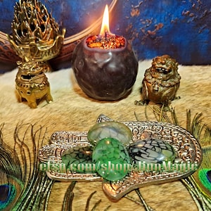 Green Nagamani Cobra Snake Pearl, Magnet for Unlimited Wealth, Money Attraction, Financial Prosperity & Abundance, Rare Mustika Stone Amulet
