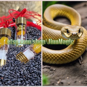 Rare Yellow King Cobra Pearl &quot;Nagamani&quot; Takrut, Unlimited Good Luck, Prosperity, Money Attraction & Financial Abundance