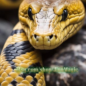 Rare Yellow King Cobra Nagamani Pearl, Magnet for Extreme Luck & Prosperity, Magical Thai Snake Stone For Wealth and Money Attraction Amulet bild 4