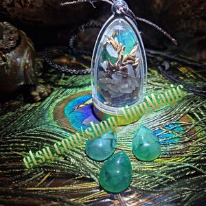 Magnet for Money, Wealth Charm, Overall Well-Being, Attract Business Success, Limited Thai Money Charm Amulet, Green Cobra Pearl Nagamani