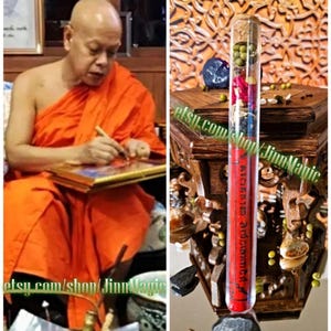 Hardcore Money & Wealth, 11 in 1 Amulet Takrut + 6 Mustika Stones, Magical Yantra, Cobra Pearls, Scared Seeds, Money Attracting Thai Amulet