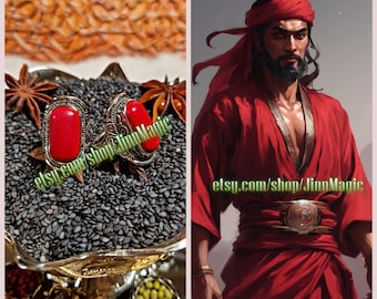 The Burner of Hearts, Jinn Ring of Ifrit Malik Al-Nar Faruq, Love & Sexual Attraction Magical Amulet