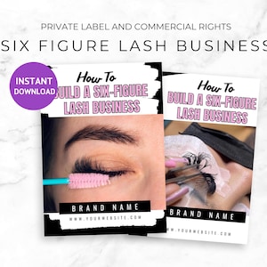 6 Fig Lash PLR Ebook, Lash Ebook, Six-Figure Lash Business Ebook, PLR , Ebook, Done For You, Digital Book, For Profit, Lash Tech, Lashing