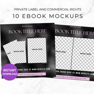 Ebook mockups, Editable Canva Templates for Digital Products, Mockup Bundle, Tablet & Book Cover Designs