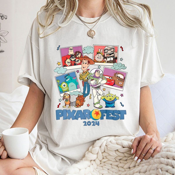 Vintage Disneyland Pixar Fest 2024 Shirt, Pixar Pier Disneyland Shirt, Meet me at Pixar Pier Disney Pixar Characters, Disneyland Trip Shirt