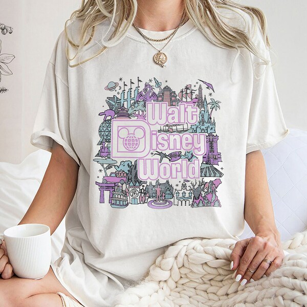 Retro Walt Disney World Comfort Colors Shirt, Disneyworld Shirt, Vintage Disney Shirt, Disneyland Shirt, Disney Trip Shirt, Disney Group Tee