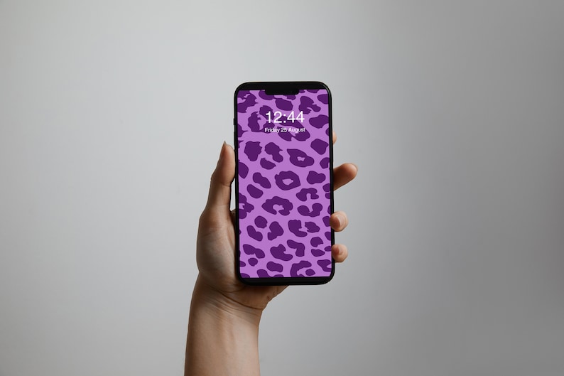 Leopard Print iPhone Wallpaper Art, 3 Pack of Cell Phone Wallpaper, Leopard Print Wallpaper