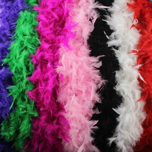 Custom Tulle Faux Feather Boa With Glitter Balls Any Colour