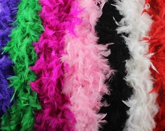 2M Feather Boa Party Christmas Tree Decoration Strip Xmas Ribbon Garlands 40g