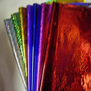 Purple Leaf Foil Paper Sheets for Crafts, Resin, Scrapbooking