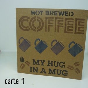 Cartes thème café/thé