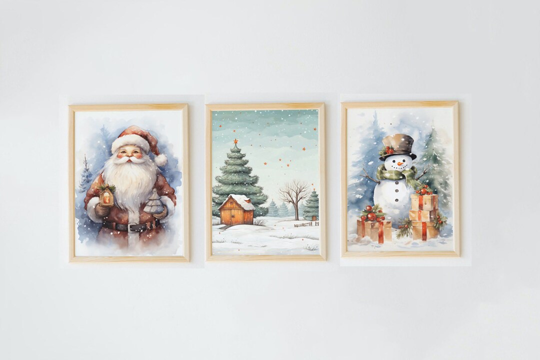 Christmas Illustrations Digital File Digital Art Prints - Etsy