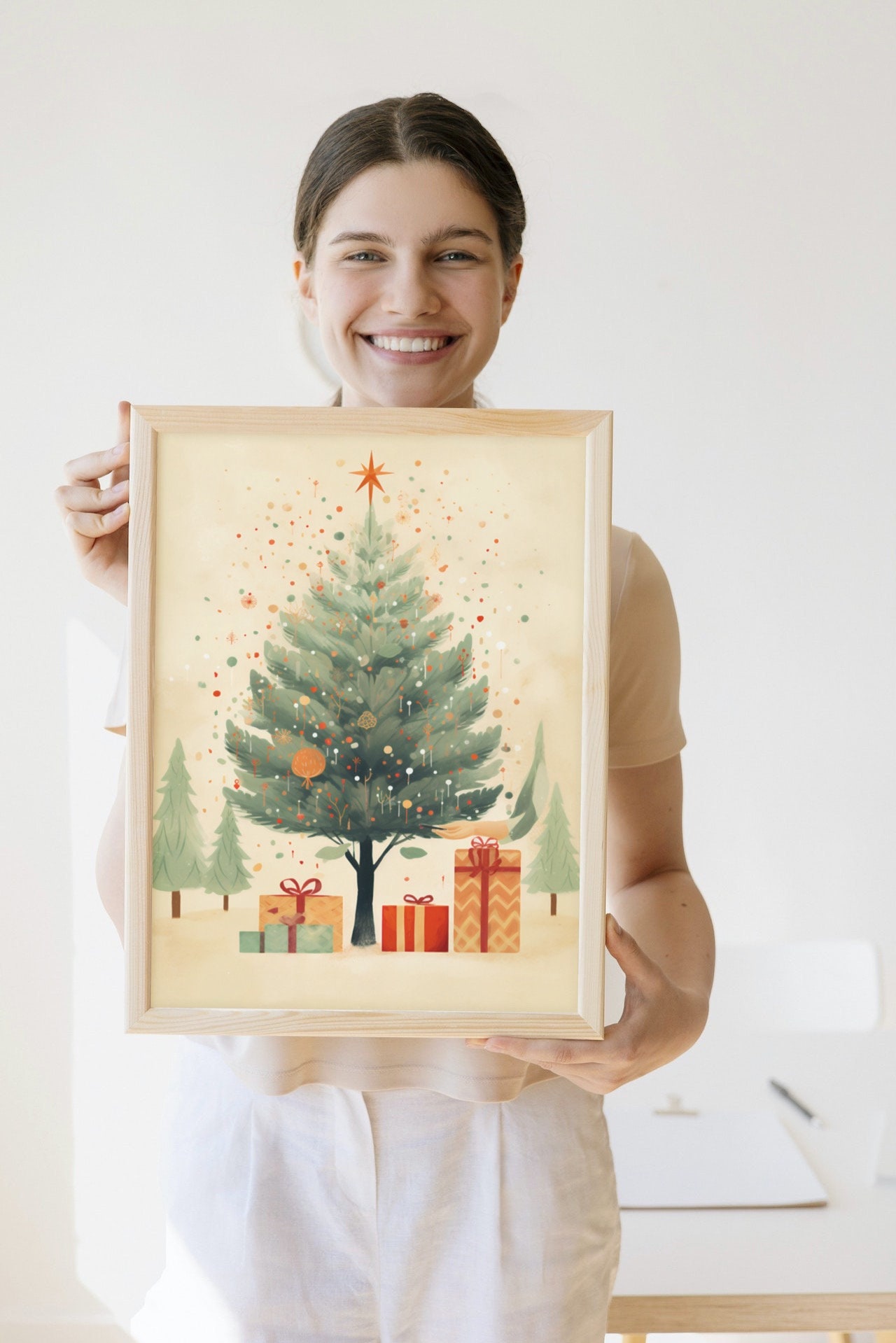 Christmas Illustrations Watercolor Winter Scenes Digital Etsy