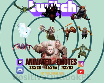 10 Animated Twitch Emotes, Dota Emotes, Cute Emotes, Funny Twitch Emotes, New Emote, For Streamers, Special Emotes, Youtube Emotes, Butcher