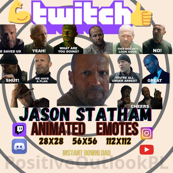 Animated Emotes Jason Statham, Funny Twitch Emotes, Discord Emotes, Twitch Emotes, Emotes, Animated Emote, For Streamer, Value Pack