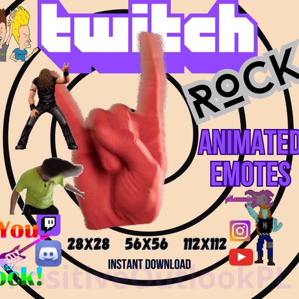 7 Animated Twitch Emotes, Metal Rock Emotes, Music Emotes, Funny Emotes, Happy Emotes, gg Streamers, Twitch Subscribe, CSS Span, Transparent