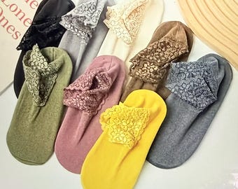 Lace No Show Socks: Women's Invisible Low Cut Ankle Socks