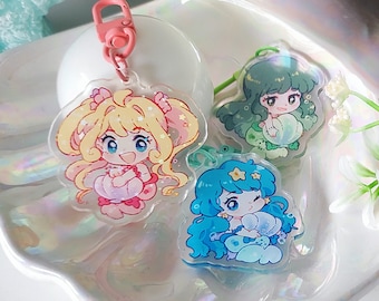 Portachiavi in acrilico Holo Star Anime, ciondolo kawaii
