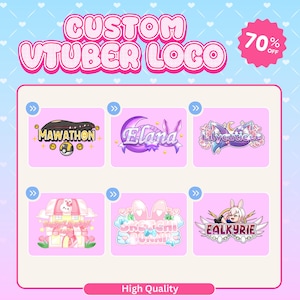 Personalisiertes Vtuber Logo | Vtuber Logo, Benutzerdefiniertes VTuber Logo Kommision, Süßes Vtuber Logo, Kawaii Logo, PNGTuber Logo für Twitch, Discord