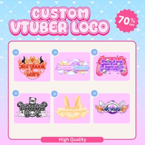 Custom Vtuber Logo | Vtuber Logo, vtuber asset, vtuber model, logo vtuber, logo commission, logo vtuber, Custom VTuber Logo Commission