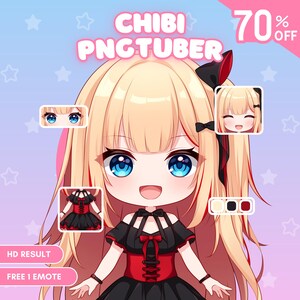 カスタムちびPNGチューバー | Pngtuberモデル、ちびPngtuber、Pngtuberキャラクター、ストリーミング用Pngtuber、Vtuberモデル、Pngtuberアニメ