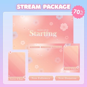 Custom Animated Stream Screen Pack / Custom Twitch Stream Screen / Starting Soon / Be Right Back / Offline / Ended Screens / Stream Overlay