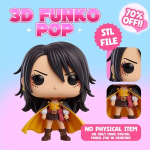 Niestandardowy Funko Pop, Model 3D w stylu Funko Pop, Usługa modelowania 3D, Zlecenie na model 3D, Konwersja postaci 2D do 3D, Niestandardowy model 3D