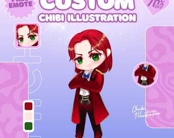 Anime Chibi Personalizado / Personaje Chibi / Chibi Pfp / Comisión Chibi Linda / Ilustración Chibi / Fanart Chibi / Arte Chib / Estilo Anime Chibi