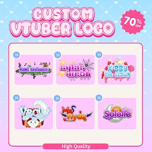 Custom Vtuber Logo | Vtuber Logo, vtuber asset, vtuber model, logo vtuber, logo commission, logo vtuber, Custom VTuber Logo Commission