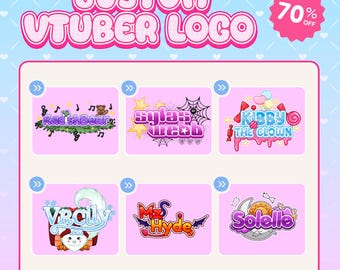 Custom Vtuber Logo | Vtuber Logo, vtuber asset, vtuber model, logo vtuber, logo commission, logo vtuber, Custom VTuber Logo Commission