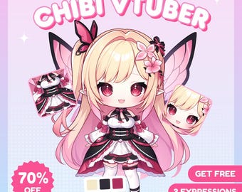 Custom Chibi Vtuber Model | Chibi vtuber, Pngtuber, Vtuber assets, Fully Rigged, Anime Art, Custom Vtuber Model for Commercial Use