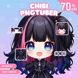 CUSTOM CHIBI PNGTUBER, Pngtuber Model, Pngtuber Charakter, Pngtuber für Stream, Chibi Pngtuber, Pngtuber Anime, Vtuber Model, Charakterbild
