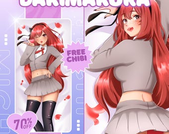 Custom Tekening Anime Art Commission Dakimakura Body Kussensloop | Anime Vtuber | Harig | Origineel personage