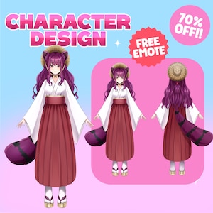 Custom Character Sheet Commission | Character Sheet, Character Reference Sheet, Vtuber Character Sheet, Model Vtuber, Furry Character Sheet