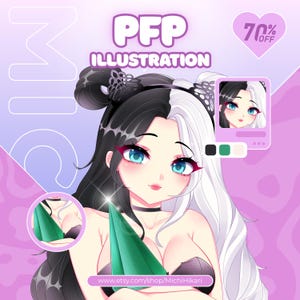 CUSTOM Pfp, PFP für twitch, Pfp Coupion, PFP Anime, Profilbild, Profil Icon, Charakter Coupion, Anime, Vtuber pfp, Pngtuber pfp