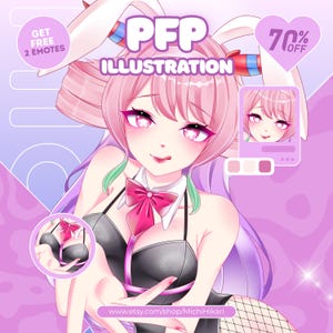 Custom Anime Profile Picture: PFP Commission - Vtuber/PNGtuber