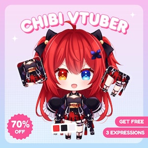 AANGEPASTE CHIBI VTUBER | Aangepast Vtuber-model, live2d-model, Vtuber-ontwerp, Vtuber-personage, Anime-kunst, Anime-personage