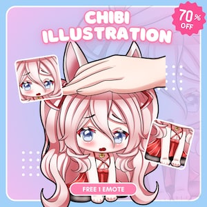 Benutzerdefiniertes Chibi-Symbol | Personalisierte Chibi PFP | Benutzerdefinierte Chibi Portrait | Chibi Auftragsarbeit | Chibi Twitch Icon | Chibi-Avatar | Chibi Charakter