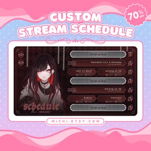 Live Streaming Schedule | Stream Week Schedule | Stream Schedule | Vtuber Schedule Calendar | Vtuber Schedule | Notebook Stream