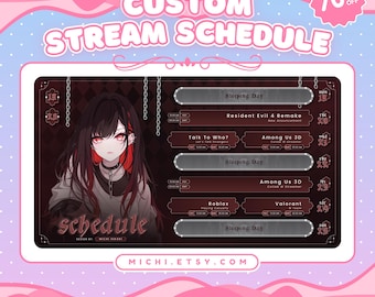 Live Streaming Schedule | Stream Week Schedule | Stream Schedule | Vtuber Schedule Calendar | Vtuber Schedule | Notebook Stream