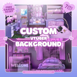 Custom Animated Vtuber Background: Cozy Room Stream Overlay