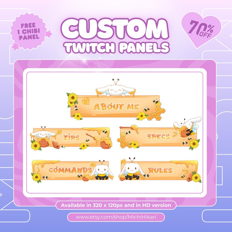 Custom Twitch Panels: Vtuber, Stream Package, Stream Asset - Etsy