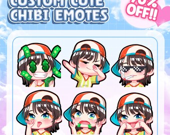 High Quality Custom Premium Twitch Emotes | Twitch Emoji for streamer | youtube, Twitch, Discord | Cute Chibi anime style