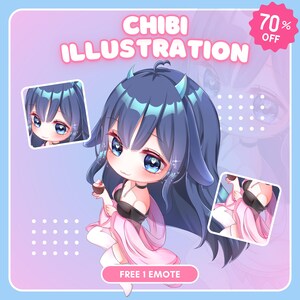 Custom Chibi Anime | Chibi Character, Custom Chibi Commission, Original Character, Chibi Pet, Chibi Fanart, Cute Chibi, Chibi Emotes