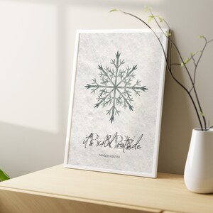 Personalisiertes Weihnachtsposter Familie | Geschenk Weihnachten Adventskalender Weihnachtsdeko Print | Baby it's cold outside | Winter