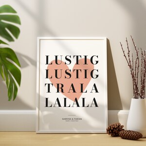 Weihnachtsposter personalisiert | Geschenk Weihnachten Adventskalender Weihnachtsdeko | LUSTIG LUSTIG TRALALALALA | Poster
