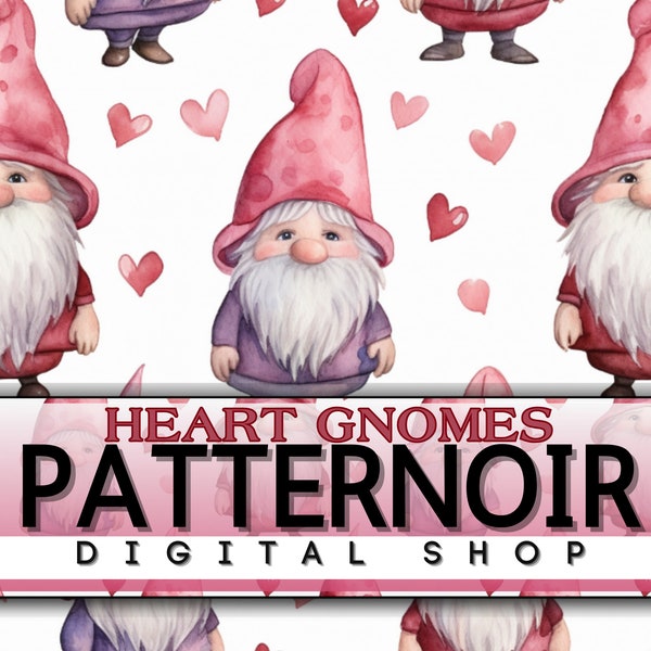 Gnome Seamless Pattern | Tumbler design, Sublimation Tumbler, Valentines Seamless Pattern, Tumbler Wrap, Gnome Fabric Pattern, Gnome, Png