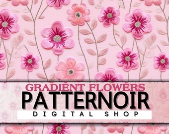 Pink Flowers Seamless | Seamless Pattern, Digital Paper, Tumbler Design, Floral Pattern, Seamless File, Flowers, Fabric Design